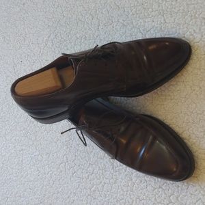 Allen Edmonds Dark Brown Montgomery Split Toe Leather Shoes 9D